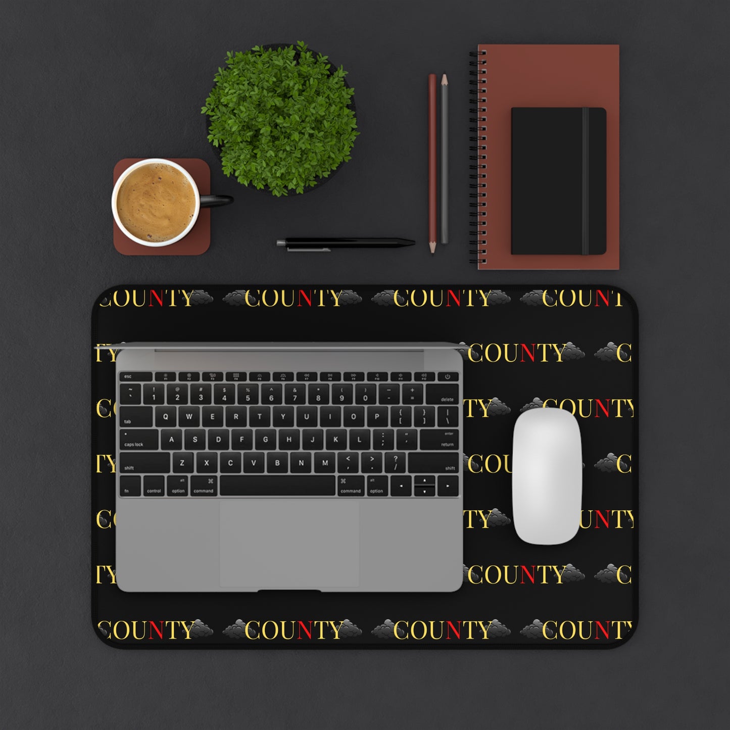 Stylish County Desk Mat, Office Decor, Personalized Desk Accessory, Workspace Gift, Modern Home Office Design
