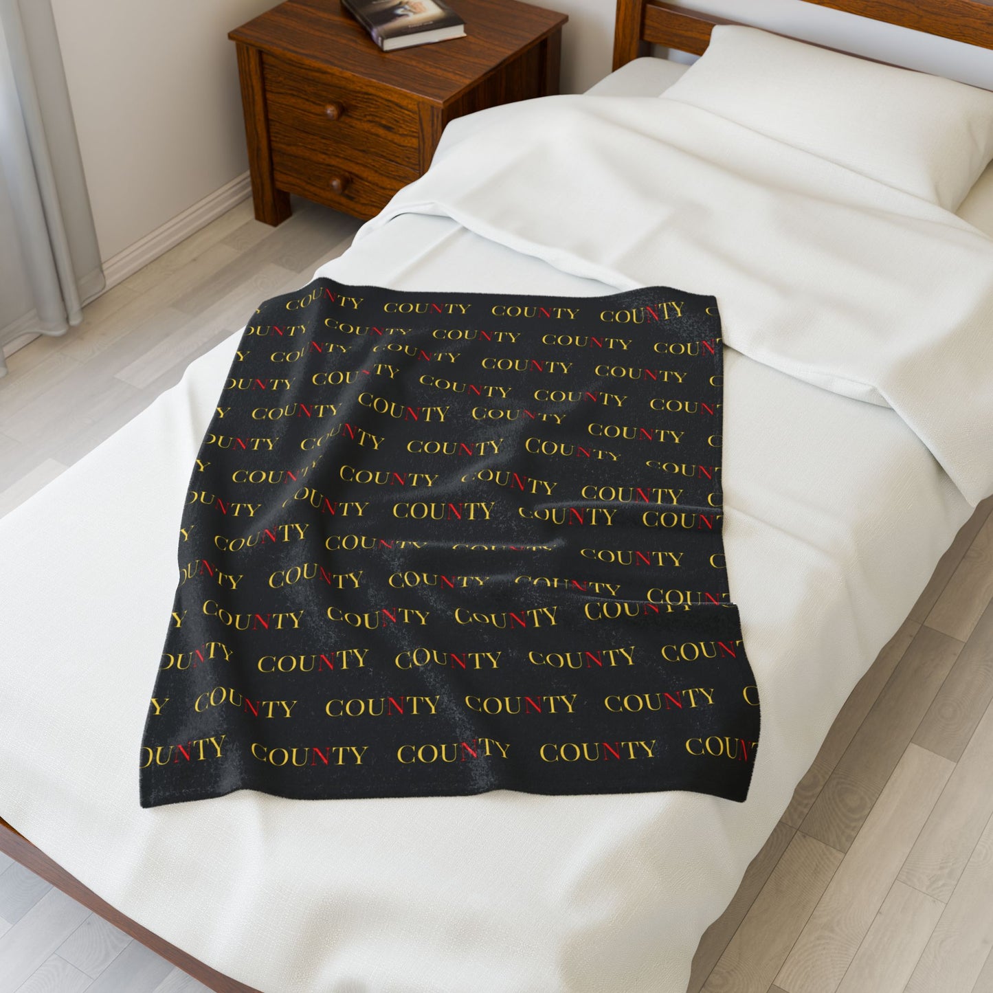 Cozy Velveteen Plush Blanket for Warmth and Comfort, Perfect Gift for Friends, Home Decor, Cozy Nights, Relaxation, County Love