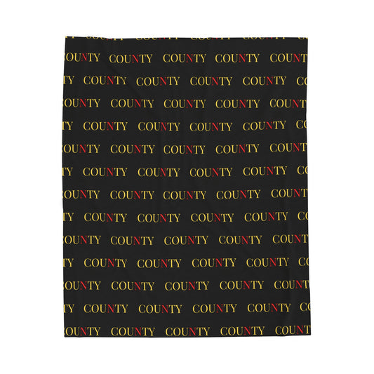 Cozy Velveteen Plush Blanket for Warmth and Comfort, Perfect Gift for Friends, Home Decor, Cozy Nights, Relaxation, County Love
